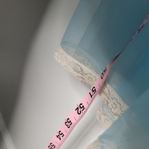 Cottagecore Lace Organza Maxi Gown Robe Cardigan Cover Ethereal Vintage Medium - Picture 6 of 7